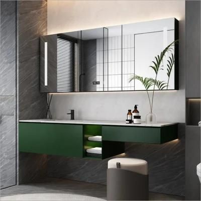 Rock Board Intelligent Bathroom Cabinet Mirror Cabinet Combination Light Luxury Modern Toilet Washbasin Cabinet Washstand Cabinet