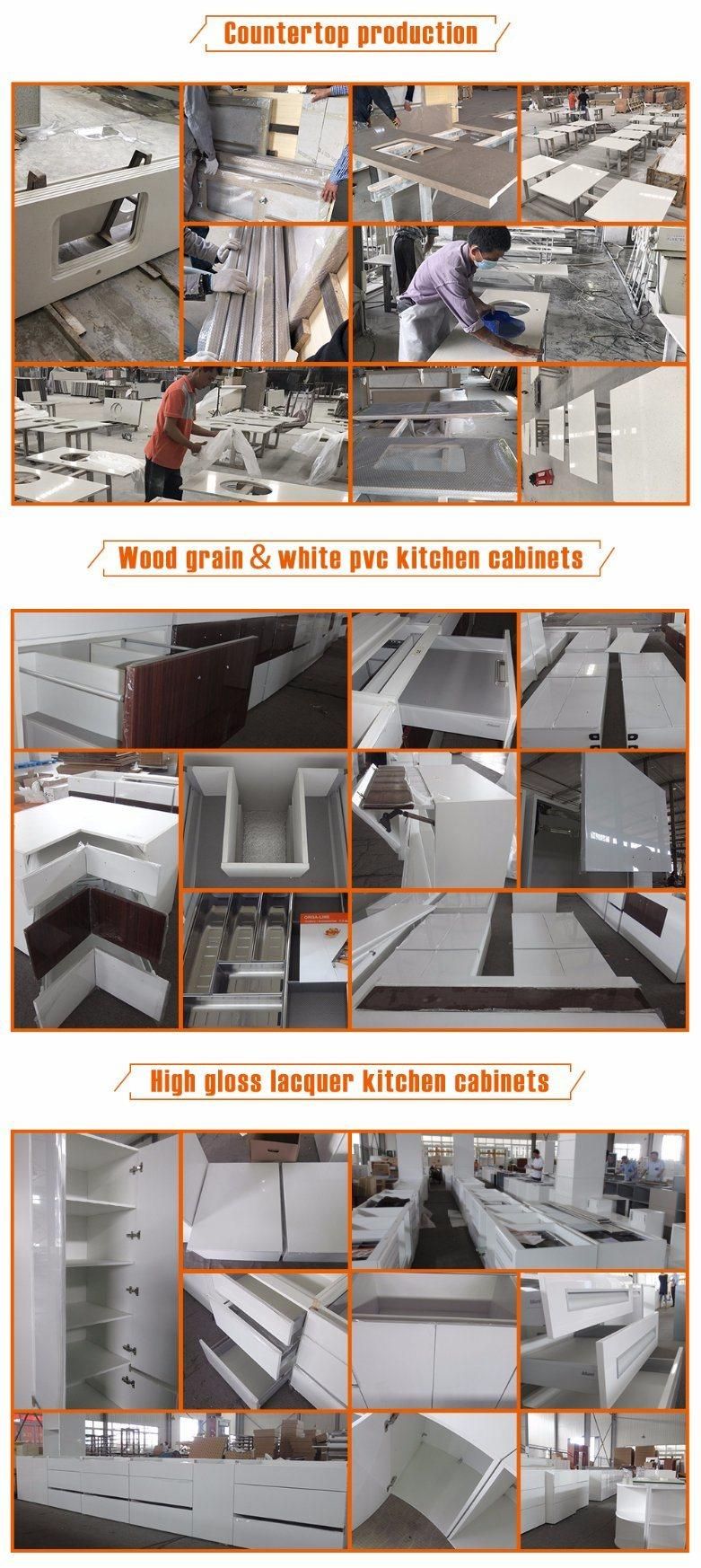Apartment High Quality Moisture Resistant Integrated White Flat Lacquer Kitchen Cabinet