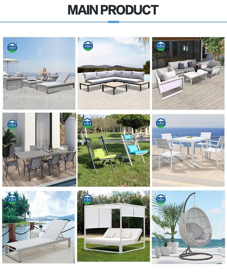 Modern Wholesale Wooden Table and Chair Rattan Outdoor Dining Set Wicker Garden Furniture
