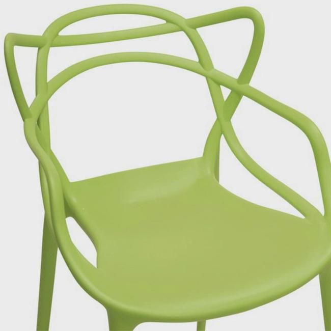 Modern Classic One Piece Master Stackable Plastic Leisure Dining Chairs