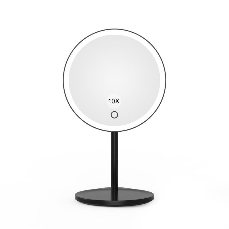 Mirror 10X Magnifying LED Light Compact Makeup Mirror for Tabletop