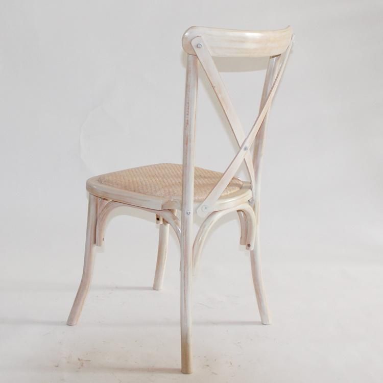 Cheap Solid Wood Vintage Cross Back Chair for Event and Hospitality
