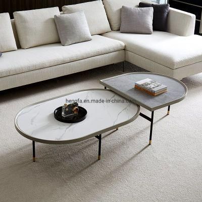 Modern Furniture Round Nesting Hotel Wrought Iron Legs Coffee Tables