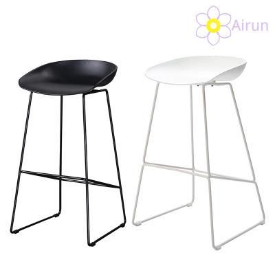 Modern Iron Bar Chair High Stool Nordic Industrial Style Plastic Bar Counter Chair