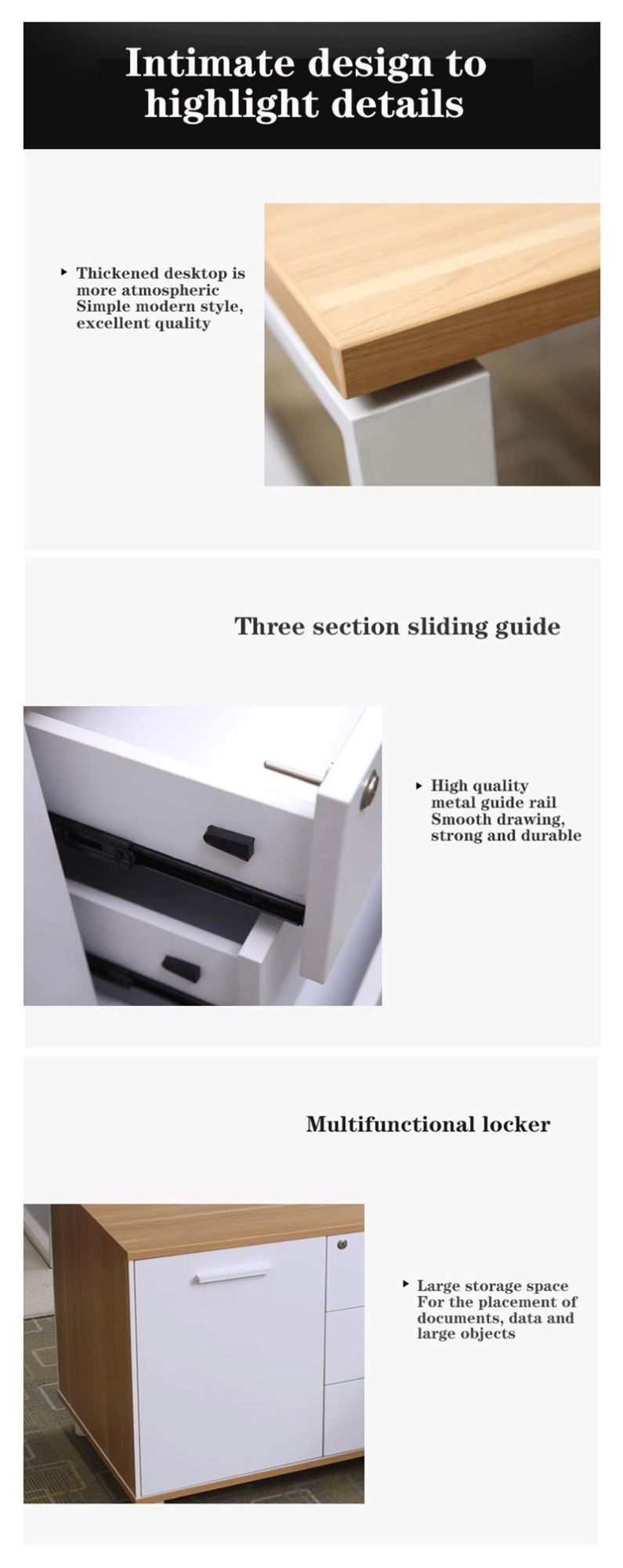 Commercial Modern Wood Computer Desk Small Design Workstation Table Home Office Furniture