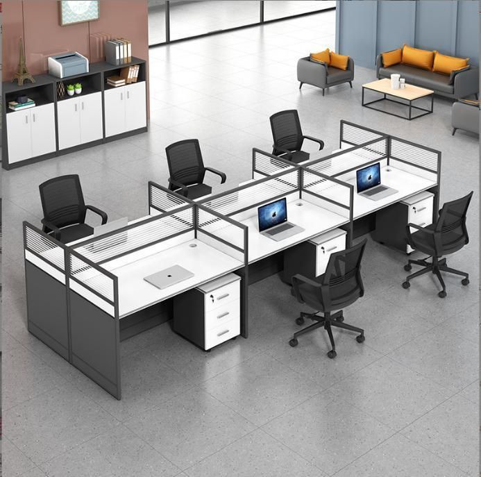 Desk Double Screen Card Position Simple Staff Computer Desk Chair Combination Office Furniture