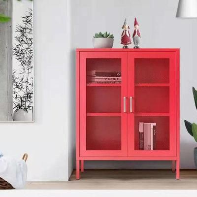 Modern Furniture 2 Doors TV Metal Steel Storage Cabinet