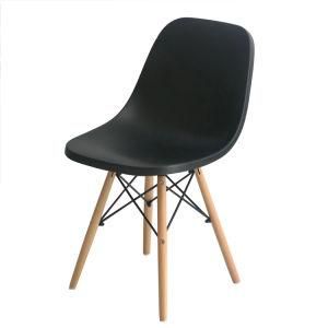 Modern Home Furniture Dining PP Seat Plastic Chair with Beech Leg