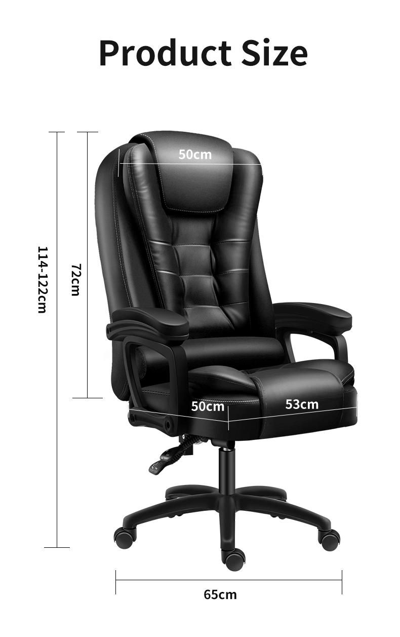 Office Star Padded Faux Leather Seat and High Back Massage Executive Office Chair