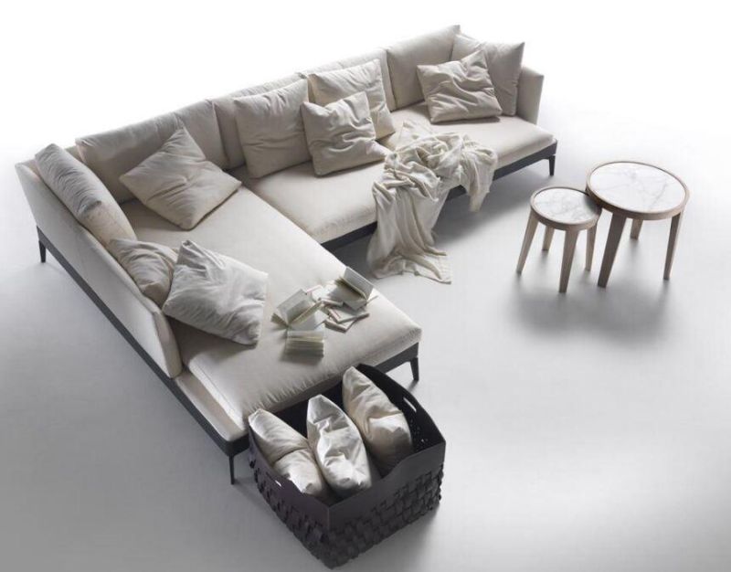Modern Furniture Set Italian Living Room Fabric Sofa / Leather Sofa Chair