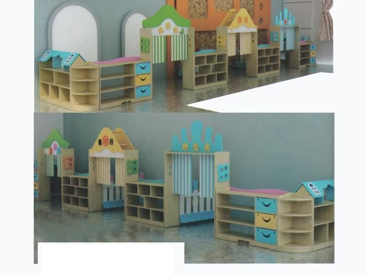 China Wholesale Kindergarten Toy Storage Shelf Children Wooden Preschool Furniture