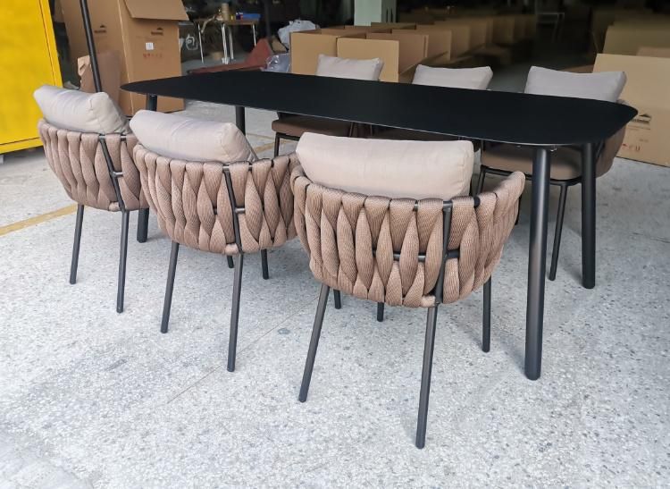 Modern Style Outdoor Restaurant Hotel Aluminum Garden Dining Furniture