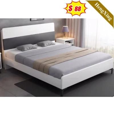Luxury Hotel Furniture Bedroom Set Mattress Double King Size Bed with Big Headboard Wall