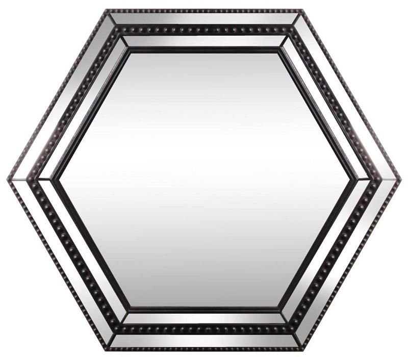 Hexagonal Decorative Mirror Modern Wall Mounted Makeup Mirror Home Decor