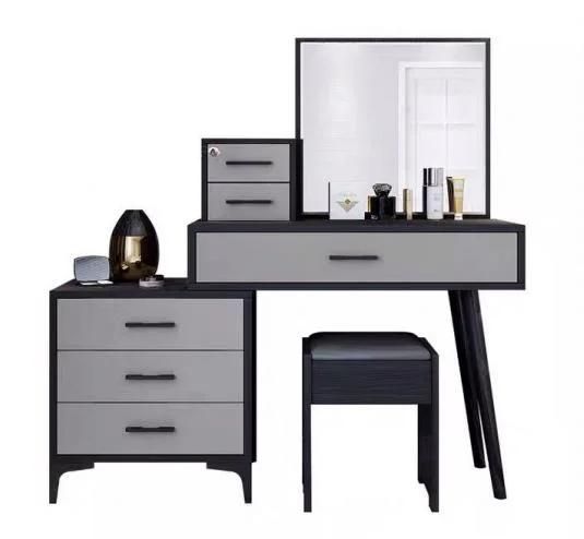 Modern Vanity Mirrored Drawers Wooden Bedroom Furniture Makeup Dresser Dressing Table