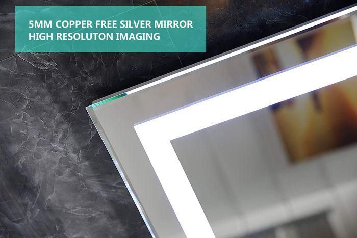 Wall Decoration Frameless Bathroom Vanity Top Bath LED Lighted Mirror