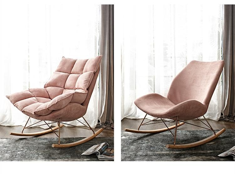 Modern Fabric Single Sofa Living Room Sofa Chair Rocking Chair