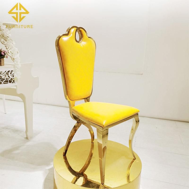 Elegant Luxury High Quality Hotel Dining Chair with PU Leathervseat