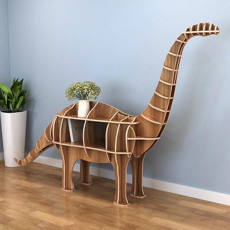 Wooden Animal Style Free Standing Display Rack Home Office Modern Furniture