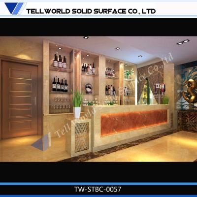 Modern Tropical I Shaped Bar Counter