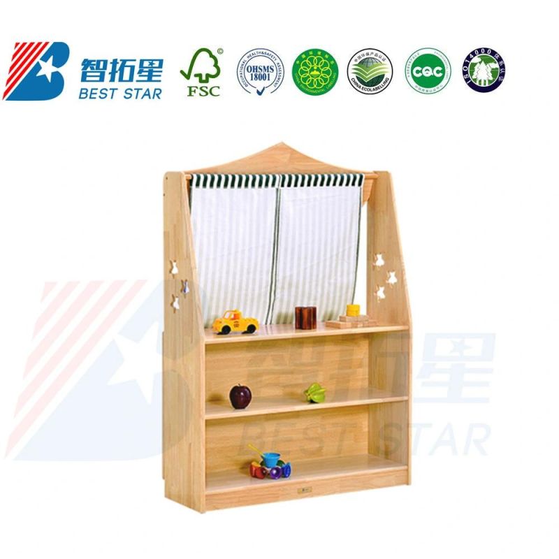 Kindergarten Role-Play Furniture, Preschool Children Playing Area and Indoor Playroom Furniture, Kids Puppet Workstation, Wood Play Game Workstation