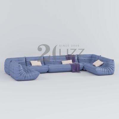 Comfortable European Leisure Hotel Home Furniture Modern Living Room New Design Genuine Leather Sofa Set