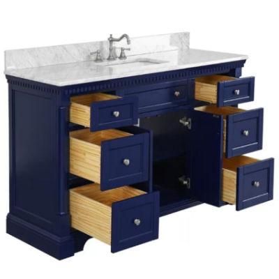 Modern Flat Pack Wall Mount Bathroom Hotel Vanity Sink Set with Top