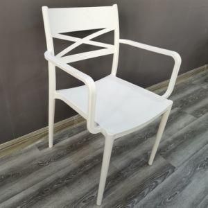 Wholesale Dining Room Furniture Modern Colored PP Chair Plastic Chair with Armrest