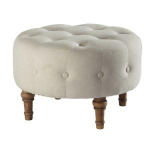 Modern Leisure Home Office Hotel Living Room Kids Children Furniture Round Ottoman Pouf for Bedroom with Fasteners