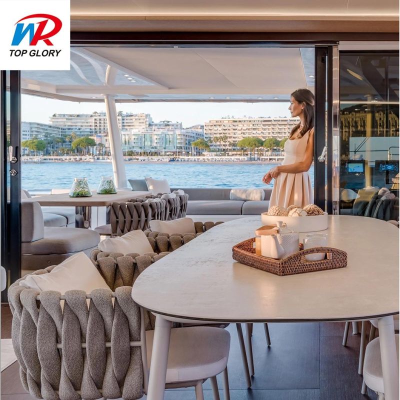 Modern Whole Aluminum Dining Chair and Table Outdoor Garden Furniture