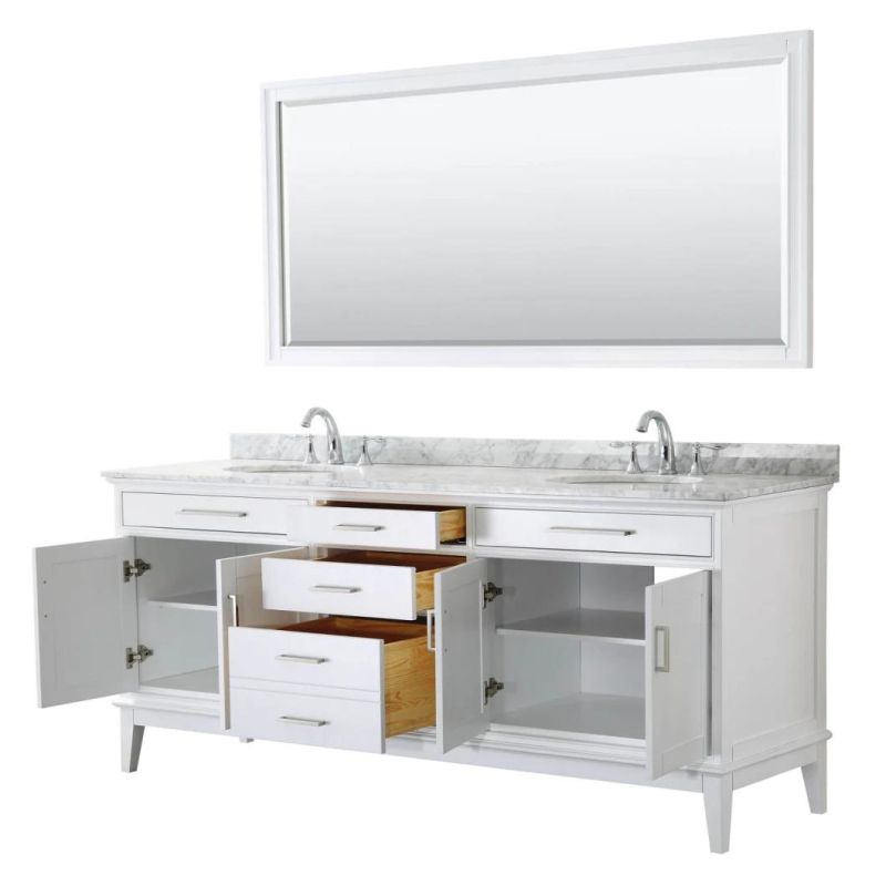China Factory Wholesale Modern Luxury 80" Double Bathroom Vanity-Dark Grey