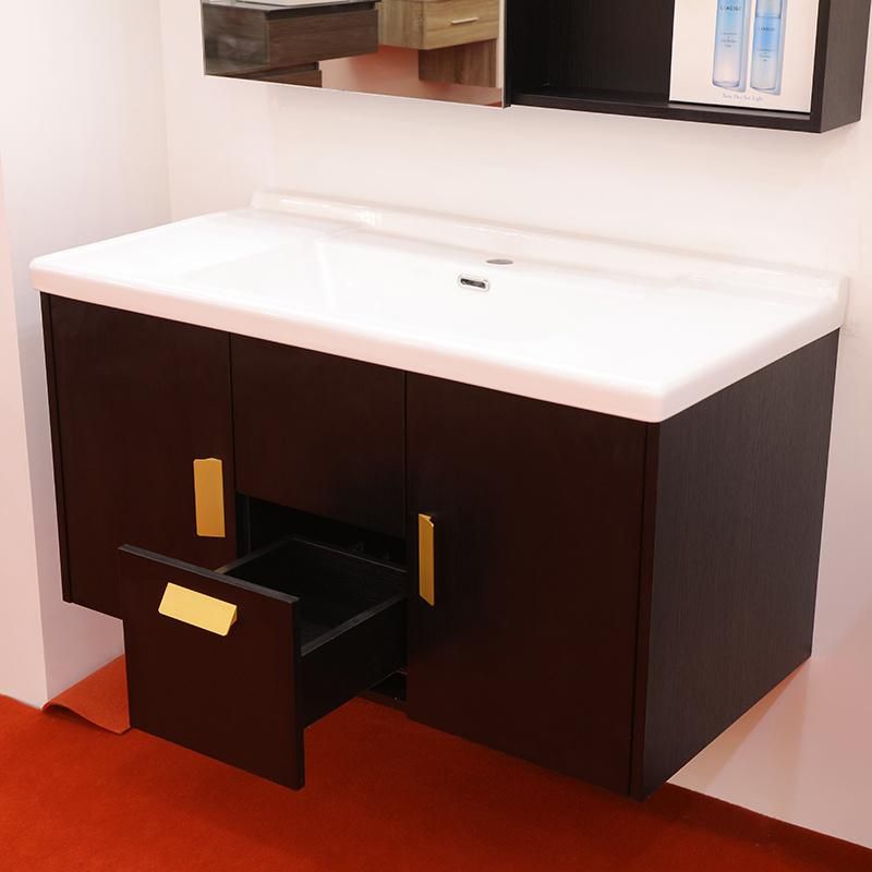 Modern Wall Mounted Waterproof Hotel PVC or MDF Bathroom Vanity