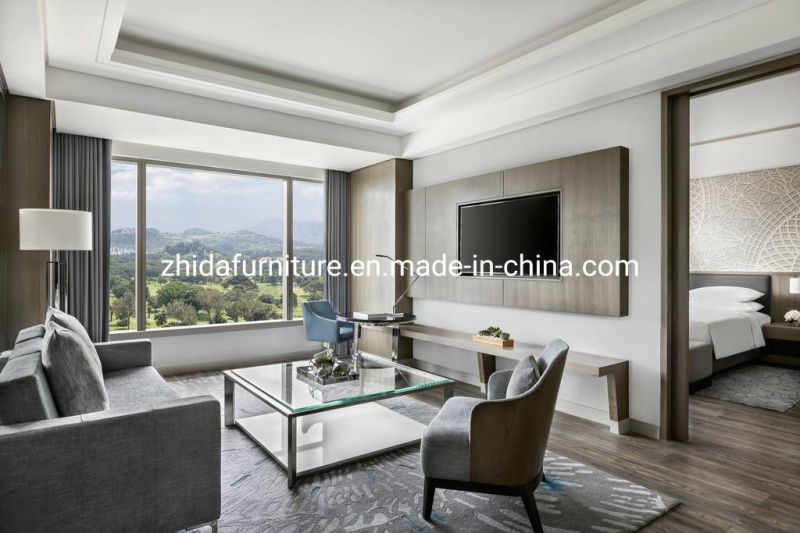 Modern High Quality Hotel Apartment Living Room Bedroom Furniture Double Single Queen King Size Fabric Bed