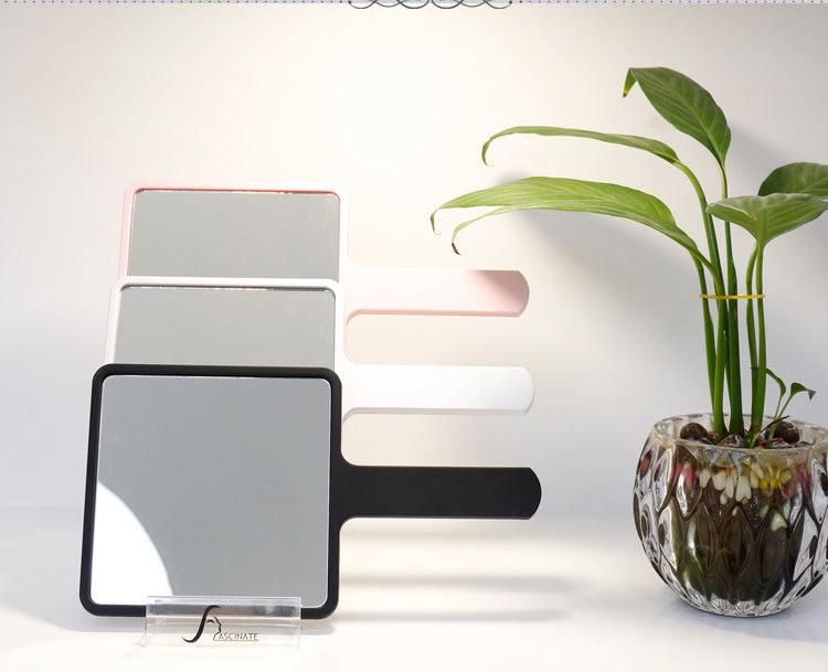 Rubber Coating ABS Single Side Custom Handheld Makeup Cosmetic Mirror