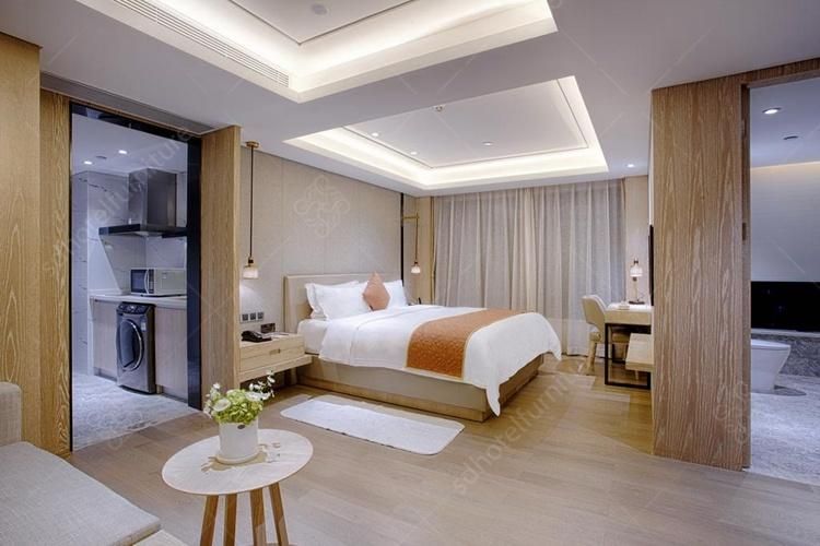 Elegant Burlywood Color Hotel Standard Bedroom Furniture