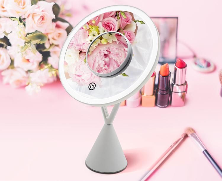 Round Cosmetic LED Vanity Magnifying Makeup Mirror