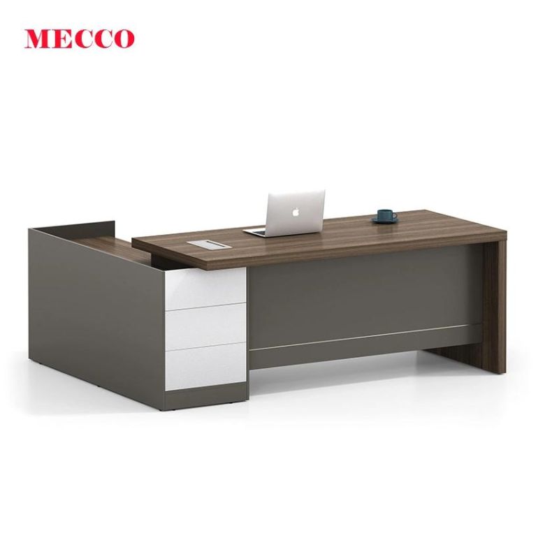 Luxury CEO Boss Executive Large Modern Wooden Office Table Design in Office Furniture L-Shaped Office Desk