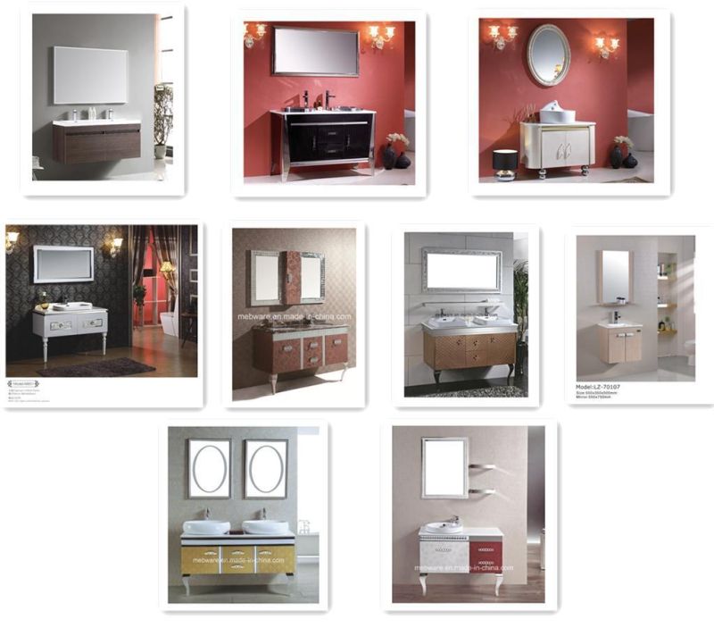 America Style Modern MDF Bathroom Cabinet with Sink (LZ-196)