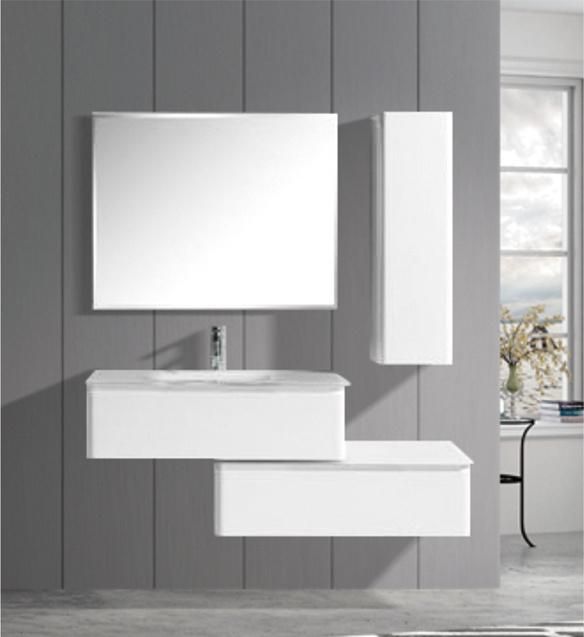 Modern Wall Mounted Hotel Style PVC Bathroom Cabinet Bathroom Vanity