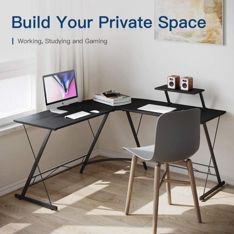 Bedroom Furniture Table Wooden Modern Corner Large L Shape Computer Desk for Home Office