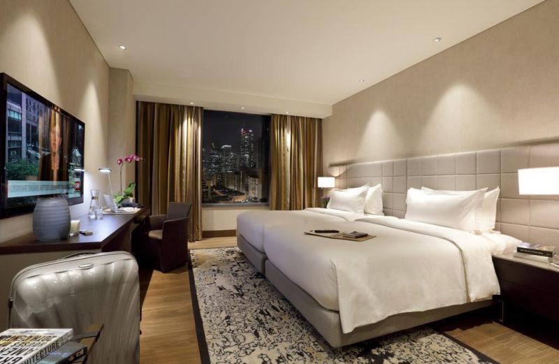 Foshan Factory Commercial Modern Design Custom Made Hotel Furniture Bedroom Set King Size Leather Bed