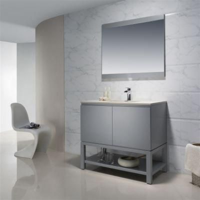 Bathroom Furniture Gray Modern Bathroom Vanity Cabinet Floor Mounted