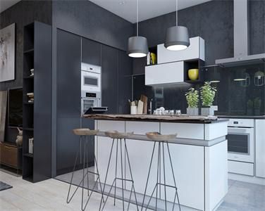 Light Luxury Design Long Lasting Practical MDF Melamine Kitchen Cabinet
