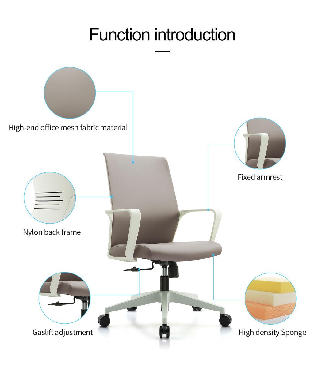 Modern Ergonomic MID-Back Design Fabric Office Executive Manager Computer Swivel Chair Furniture