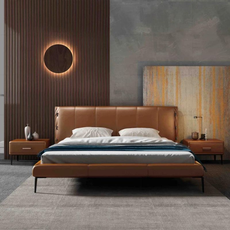 Modern Simple Design Bedroom/Villa Furniture Bed King Size