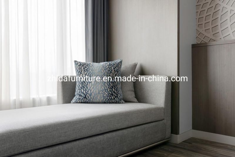 Modern High Quality Hotel Apartment Living Room Bedroom Furniture Double Single Queen King Size Fabric Bed