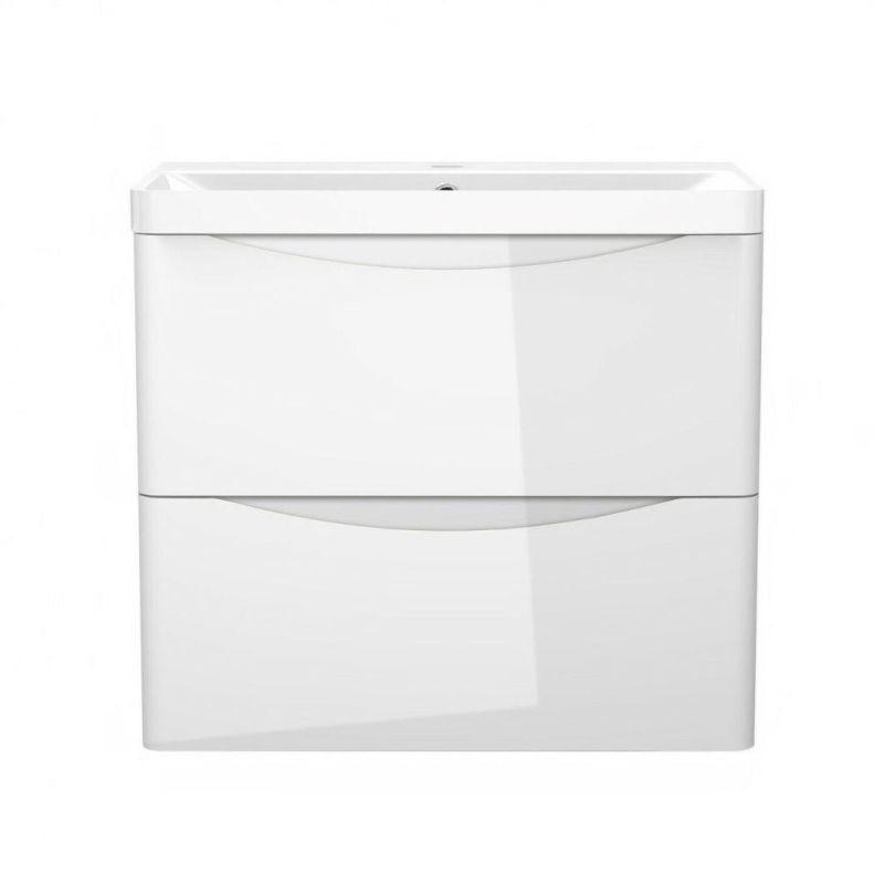 500 600 800 White Bathroom Vanity Unit Basin Storage Wall Hung Cabinet Furniture