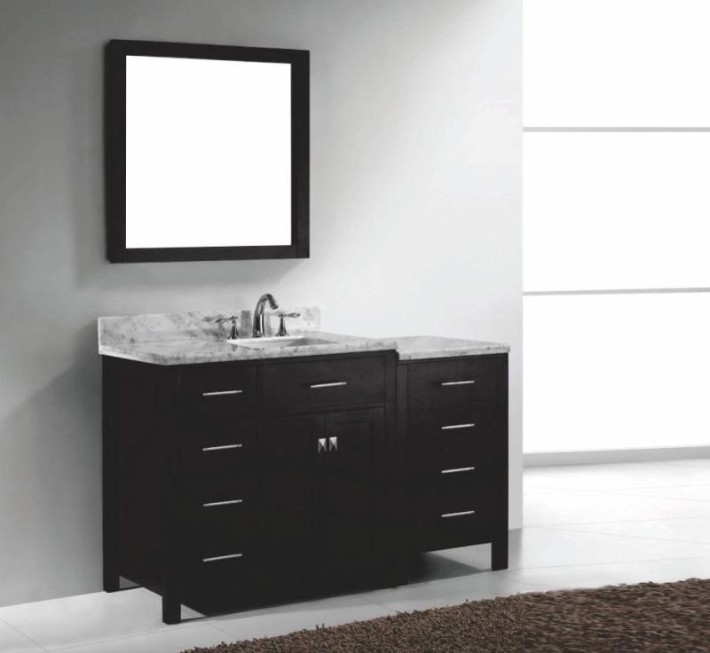 Modern Luxury Bathroom Floor Type Solid Wood Bathroom Cabinet with Countertop