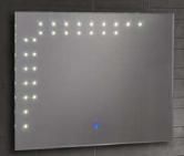 Modern Corner Frame Bathroom Mirror with LED (LZ-008)