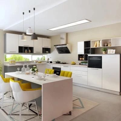 Matt Lacquer Door Plywood Carcass Kitchen Furniture with Exterior Handle